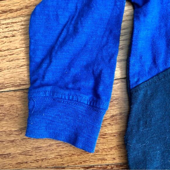 WONDER NATION Hooded Color Blocked Long Sleeve Blue Shirt Toddler Boy’s 3T - Picture 4 of 7